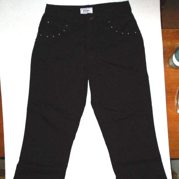 Vintage Jrs.com Black Silver Studed Capri Pants - Picture 6 of 7